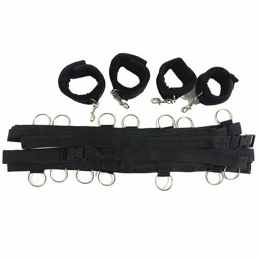 Factory Wholesale Sex Toys Word Multi-circle Plush Bed Straps Foreign Trade Husband And Wife Bed Binding Straps