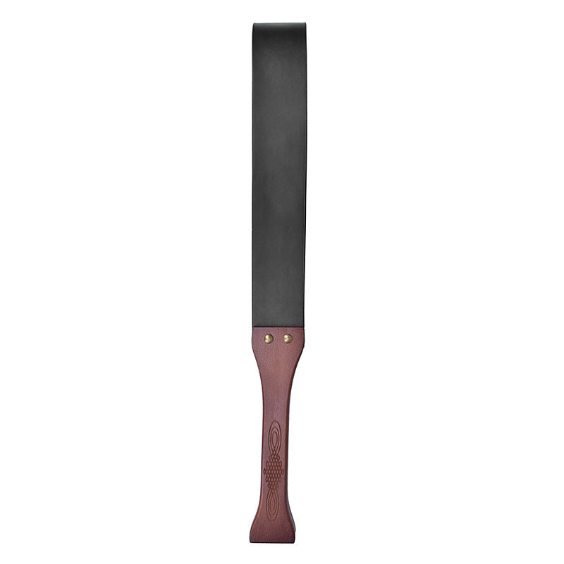 Adult Products Antique Wooden Handle Widening Fun Leather Male And Female Sex Toys Passion Game Shoot