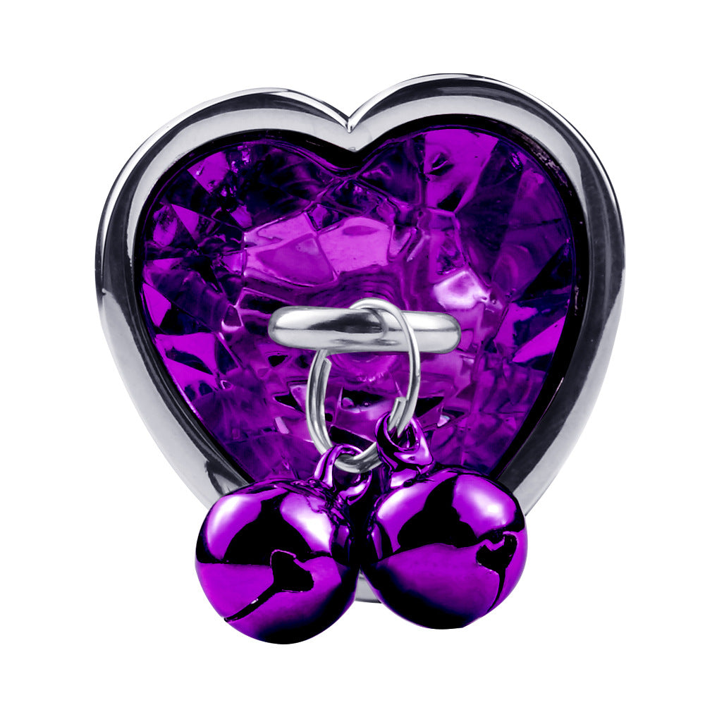 Metal Bell Anal Plug Adult Sex Toys G-spot Backyard Heart-shaped Anal Plug Traction Chain Alternative Toy