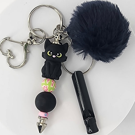 Black Cat Keychain