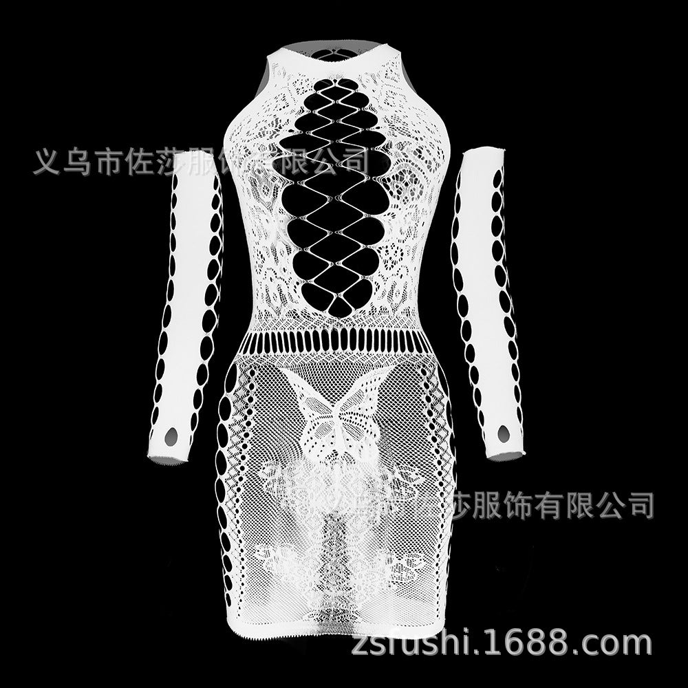 Sexy Lingerie Shoulder Strap Princess Bag Hip Mesh Skirt