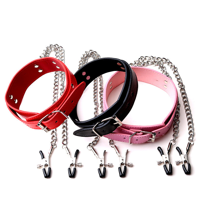 Adult Sex Toys Milk Clip Chain Neck Collar Traction Dog Slave Flirting Factory Direct A Generation Of Hair