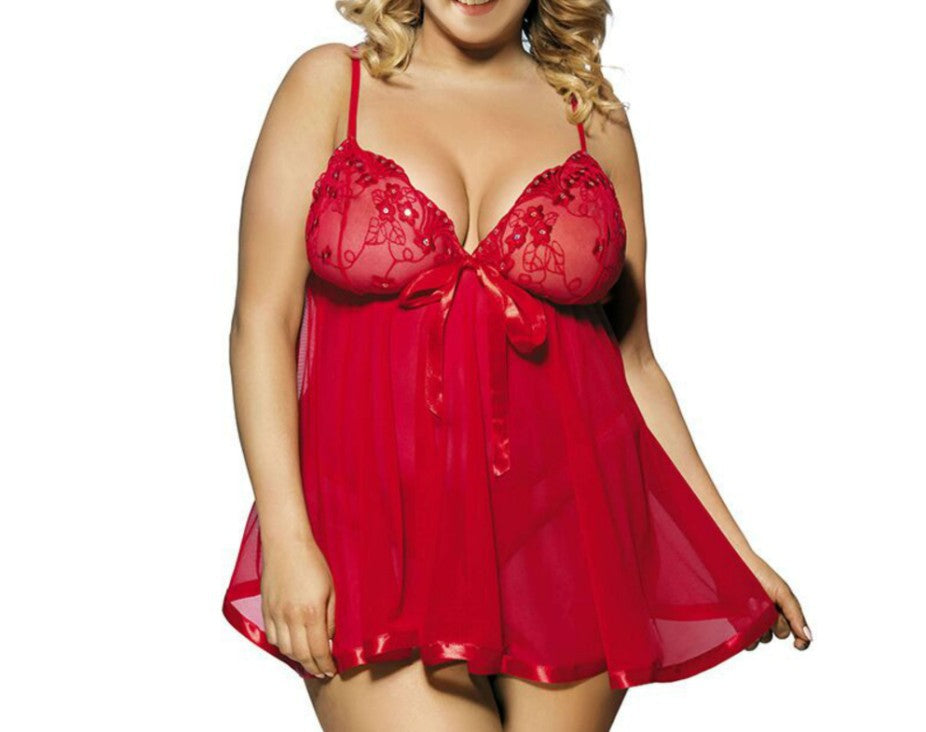 Women Sexy Lingerie Big Code 6XL Sleepwear Sleepdress