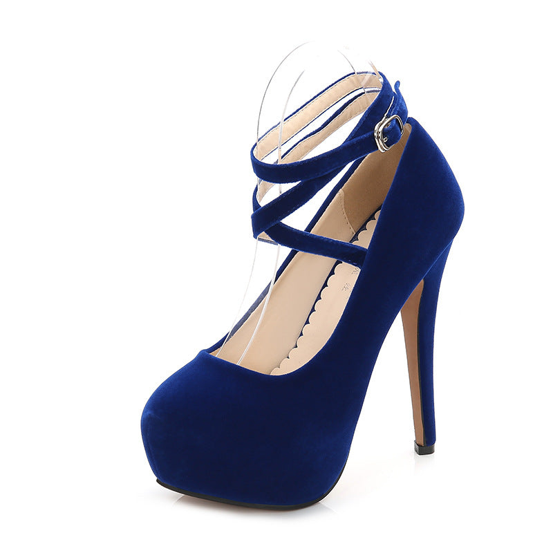 Cross Straps Large Size Heels High Heels Women&amp;#039;s Nightclub Women&amp;#039;s Shoes Amoy Source