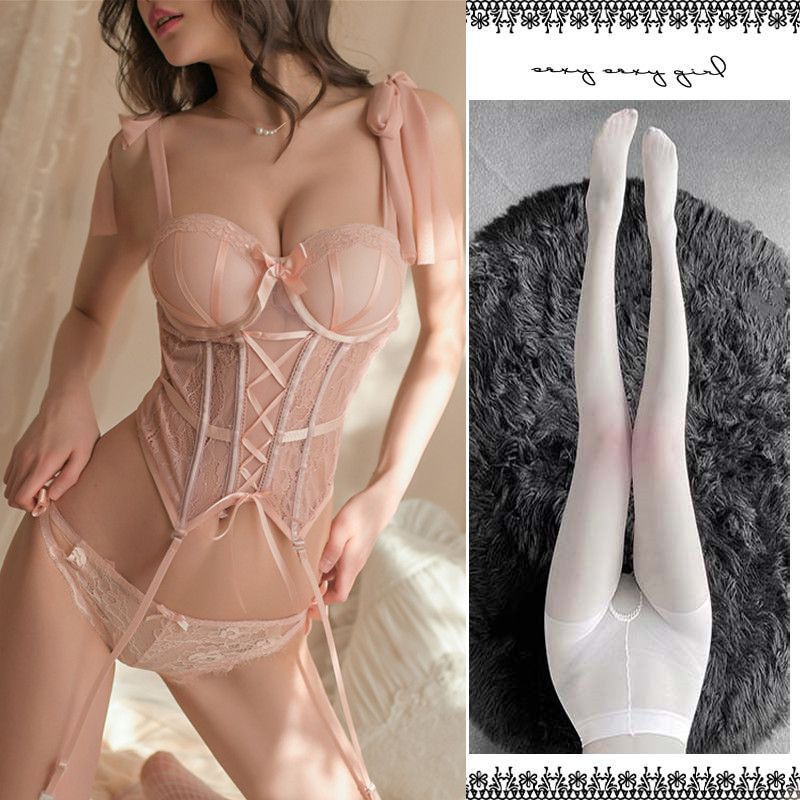 Lingerie Gathered Steel Support With Chest Pad Corset Lace