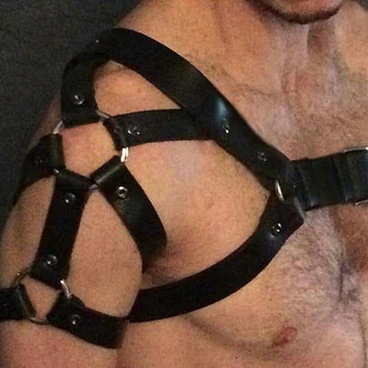 Punk Bondage Chest Strap Leather Strap Men's Single Shoulder Strap