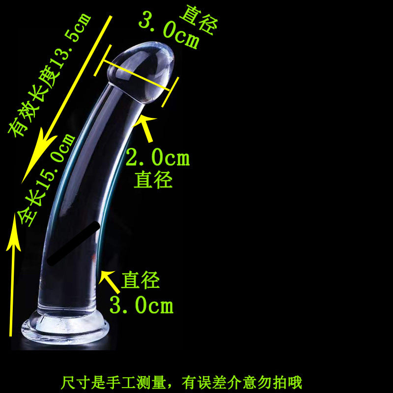False Penis Transparent Anal Plug For Men And Women With Backyard Masturbation Device Anal Strip Crystal Sucker Dildo Adult Sex Toys
