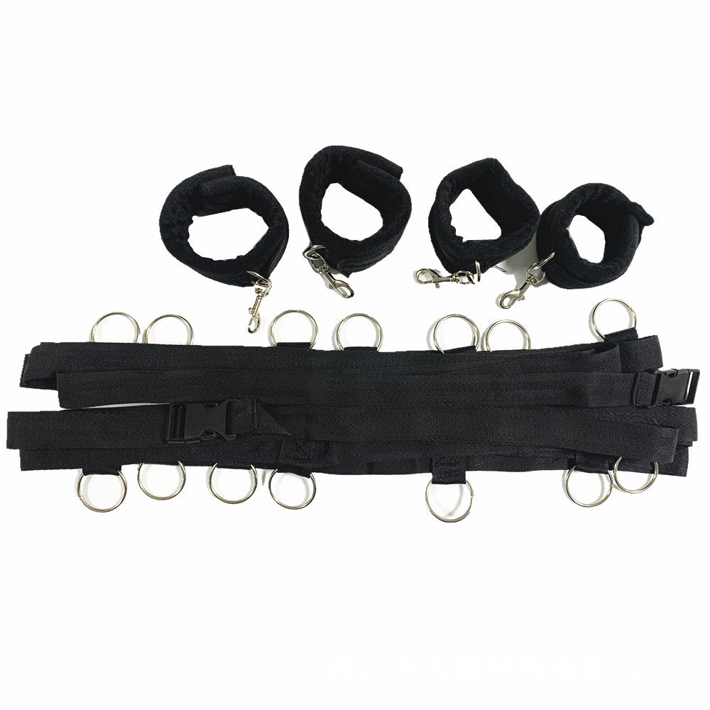 Factory Wholesale Sex Toys Word Multi-circle Plush Bed Straps Foreign Trade Husband And Wife Bed Binding Straps
