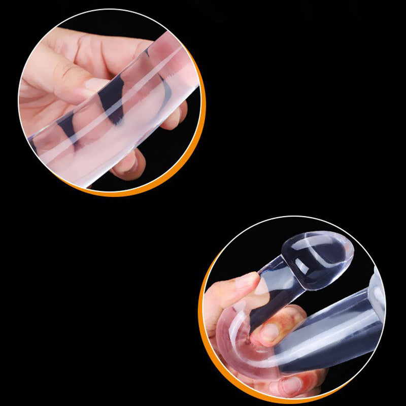 False Penis Transparent Anal Plug For Men And Women With Backyard Masturbation Device Anal Strip Crystal Sucker Dildo Adult Sex Toys