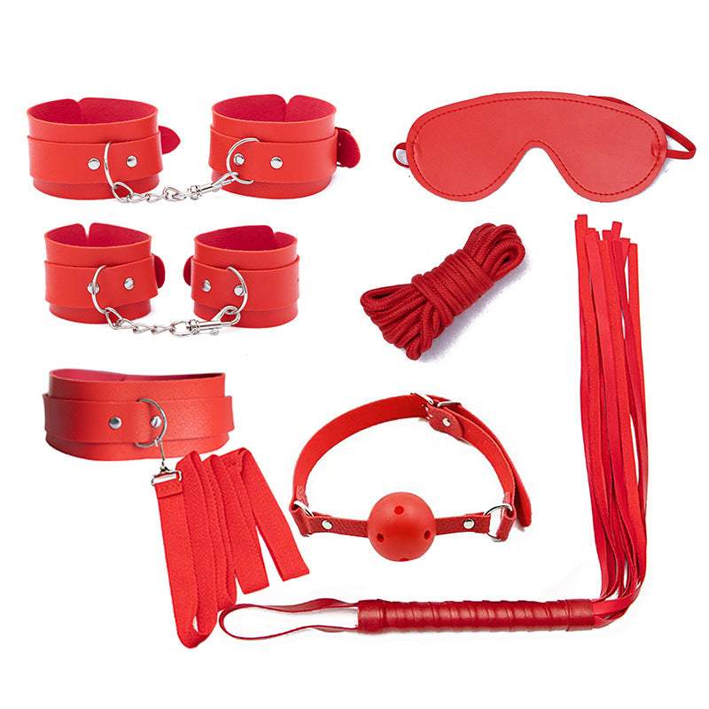 SM Sex Toys Leather 7-piece Ten-piece Set Of Training Binding Milk Clip Adult Supplies Toys