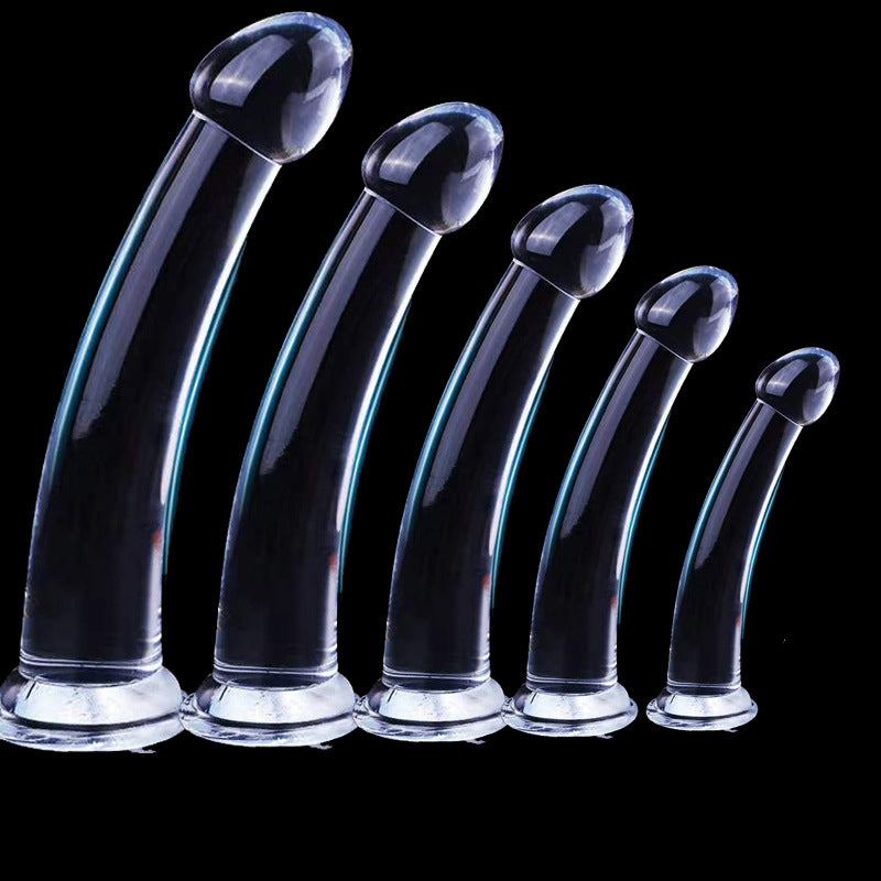 False Penis Transparent Anal Plug For Men And Women With Backyard Masturbation Device Anal Strip Crystal Sucker Dildo Adult Sex Toys