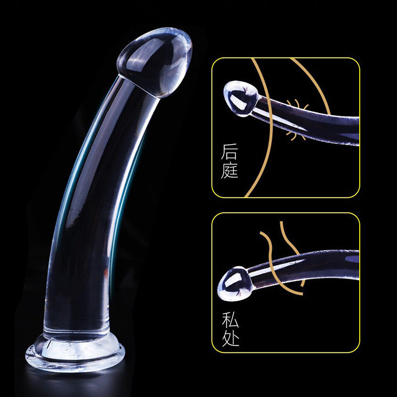 False Penis Transparent Anal Plug For Men And Women With Backyard Masturbation Device Anal Strip Crystal Sucker Dildo Adult Sex Toys