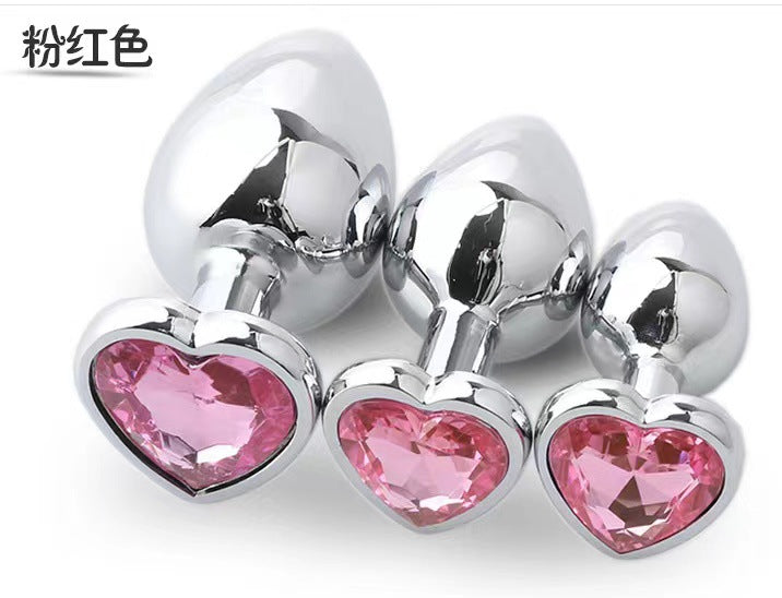 Heart-shaped Anal Plug Peach Heart Anal Plug Love Anal Plug Suit Men And Women Couple Sex Adult Sex Toys