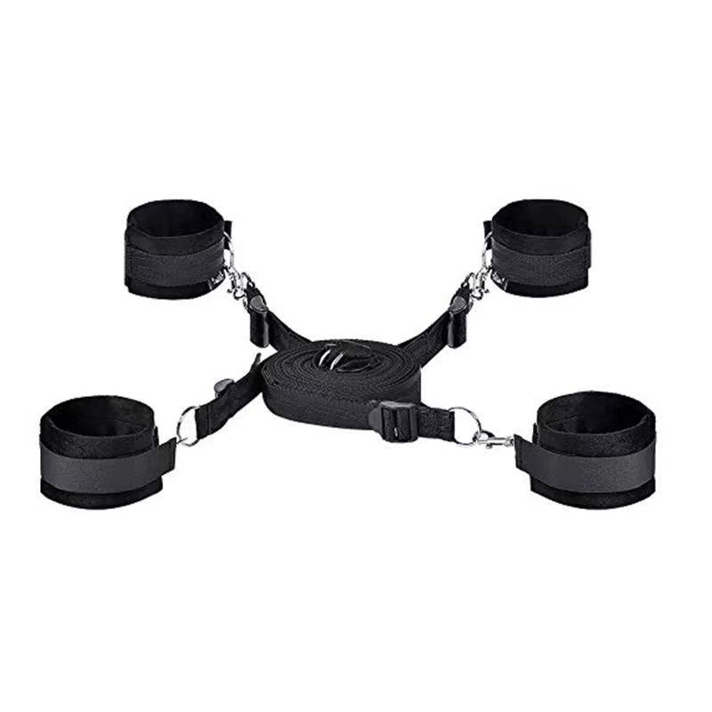 Foreign Trade SM Plush Bed Strap 3-Piece Set Alternative Binding Hands And Feet Flirting Sex Paraphernalia Sex Toys Wholesale
