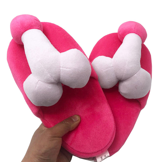 Creative Funny Shape Cotton Slippers Sexy Fun Plush Flat Slippers