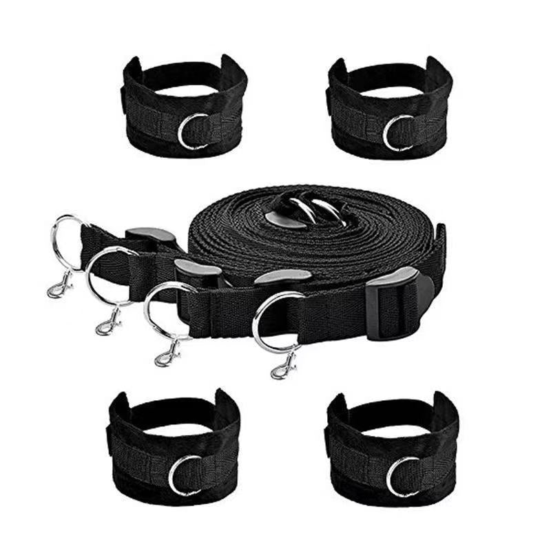 Foreign Trade SM Plush Bed Strap 3-Piece Set Alternative Binding Hands And Feet Flirting Sex Paraphernalia Sex Toys Wholesale